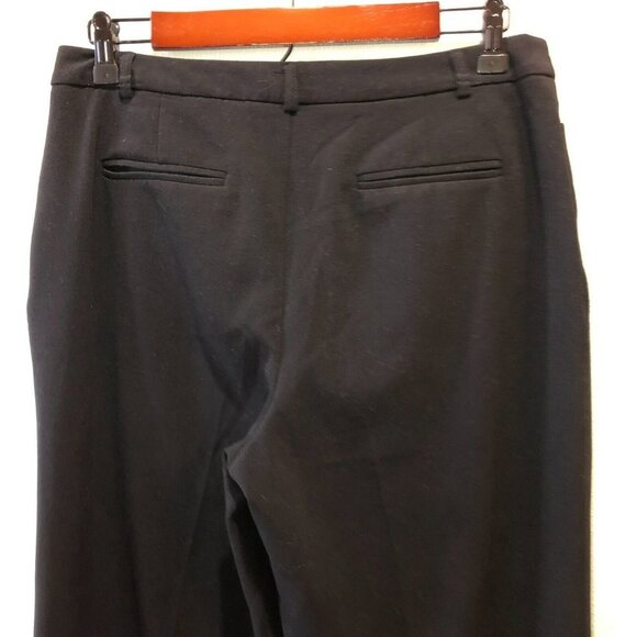 Coldwater Creek Size 8 Black Straight Wide Leg Flat Front Career Dress Pants - Picture 7 of 10